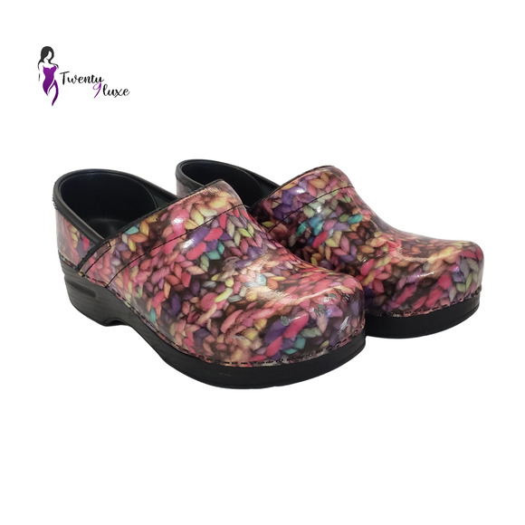 colorful nursing clogs